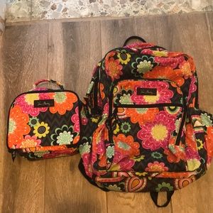Vera Bradley Backpack and Lunch kit